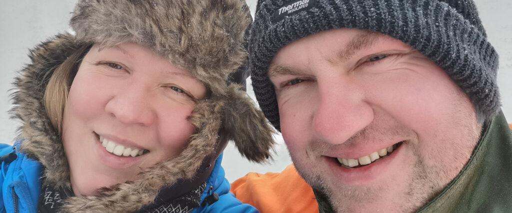 Team - Nebeneinander Martina und David Huhn